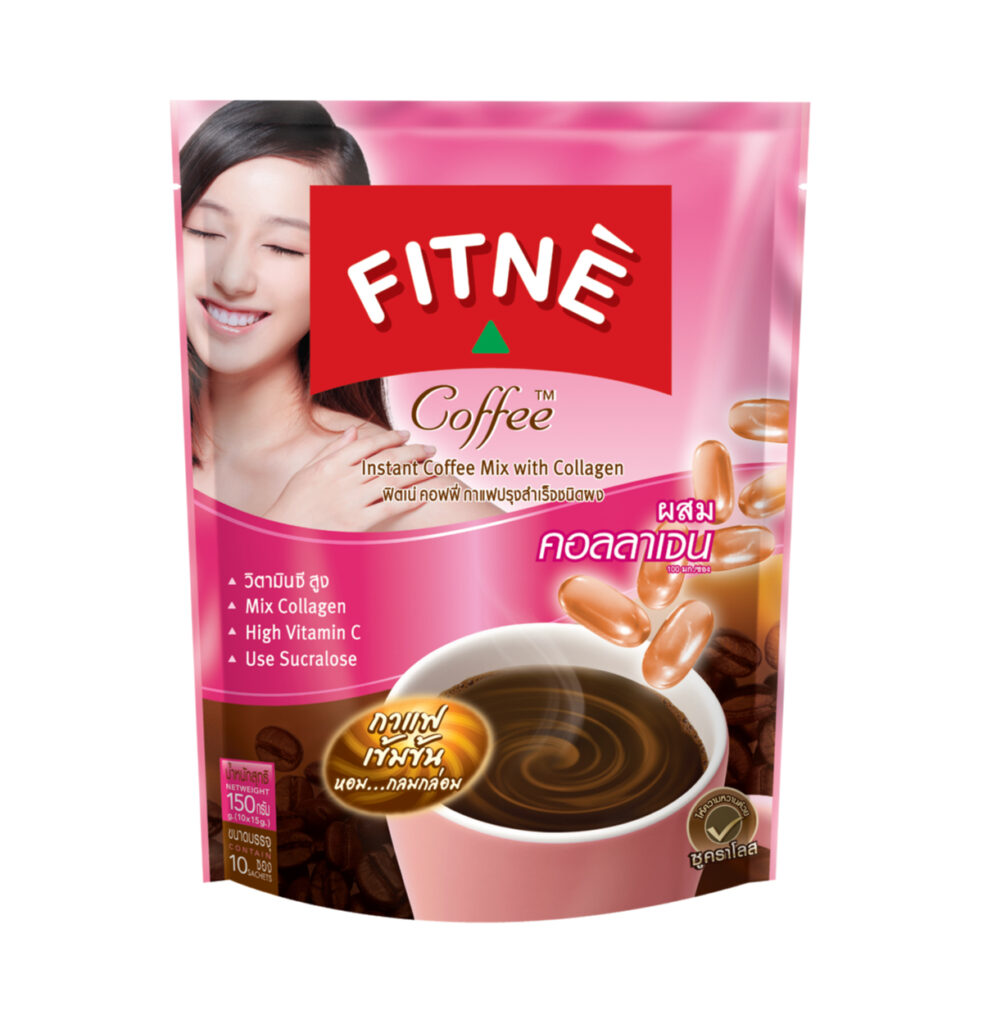 Fitne ฟิตเน่ กาแฟปรุงสำเร็จชนิดผง ผสมคอลลาเจน - Sentosakhonkaen